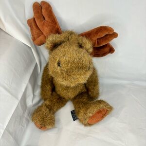 Boyds Bears BROWN MOOSE Stuffed Animal JOINTED Plush ROTATING HEAD 1985-1997 12"
